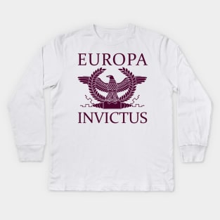 Europa Invictus - Purple Eagle Kids Long Sleeve T-Shirt